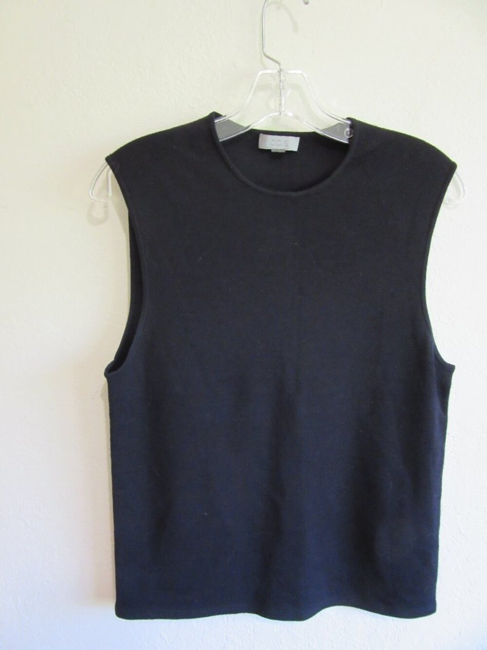 COS Black S Wool Sleeveless Sweater